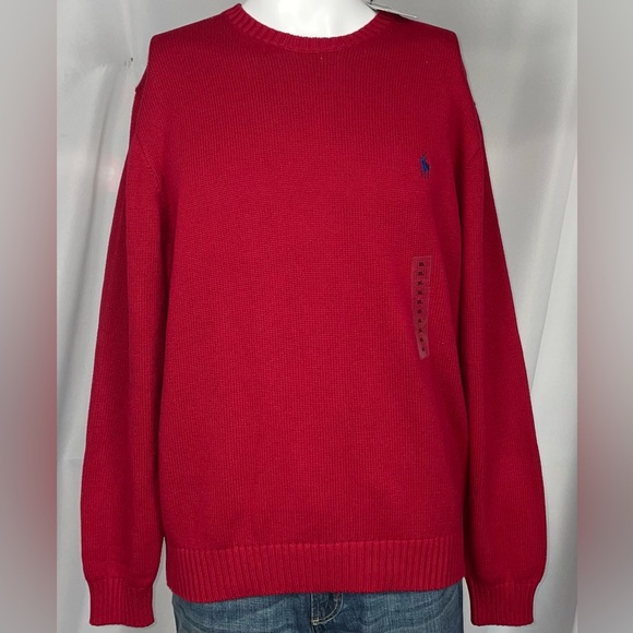 Polo Ralph Lauren Other - Polo Ralph Lauren Red Blue Poloman Crewneck Sweater Brand New XL Retail $125.00